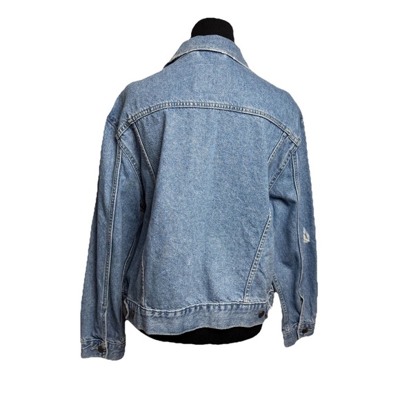 VTG Levi’s Strauss Jean Jacket Denim Trucker SZ XL Ex Boyfriend Light Classic - Picture 6 of 10